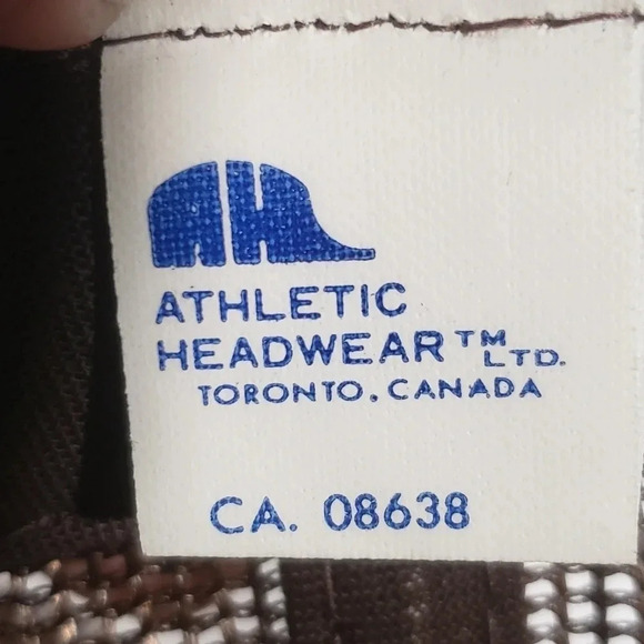 Wiarton Ontario Athletic Headwear Mens Brown/White Snapback Trucker Hat. - Picture 6 of 8